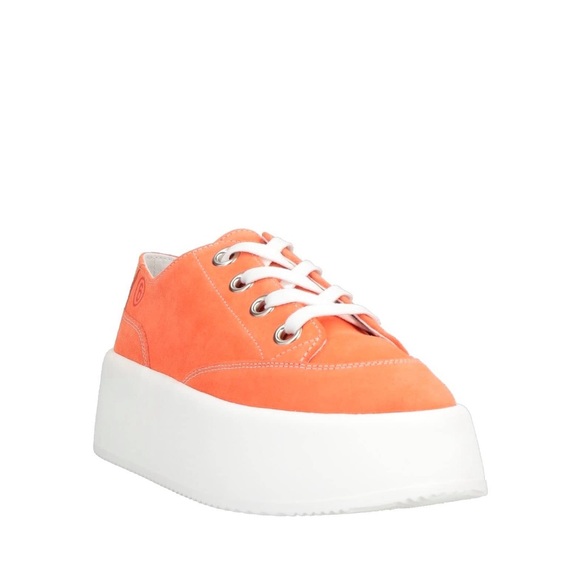 MM6 Maison Margiela orange suede platform sneakers - Picture 1 of 9